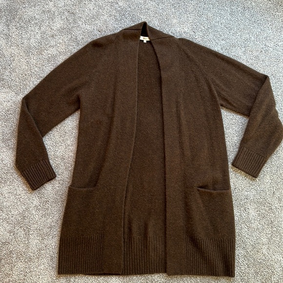 NWOT Vince Raglan Sleeve Cashmere Cardigan in Brown (Small)-Perfect Fall Sweater - Picture 5 of 13